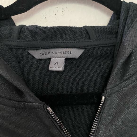 John Varvatos K3440X1 Full Zip Cotton Linen Blend Hoodie Jacket XL - Picture 6 of 8